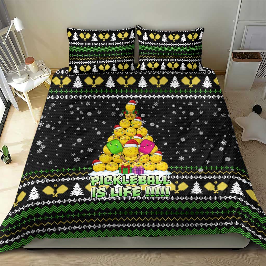 PickleBall Is Life Christmas Bedding Set Xmas Holiday Patterns - Wonder Print Shop