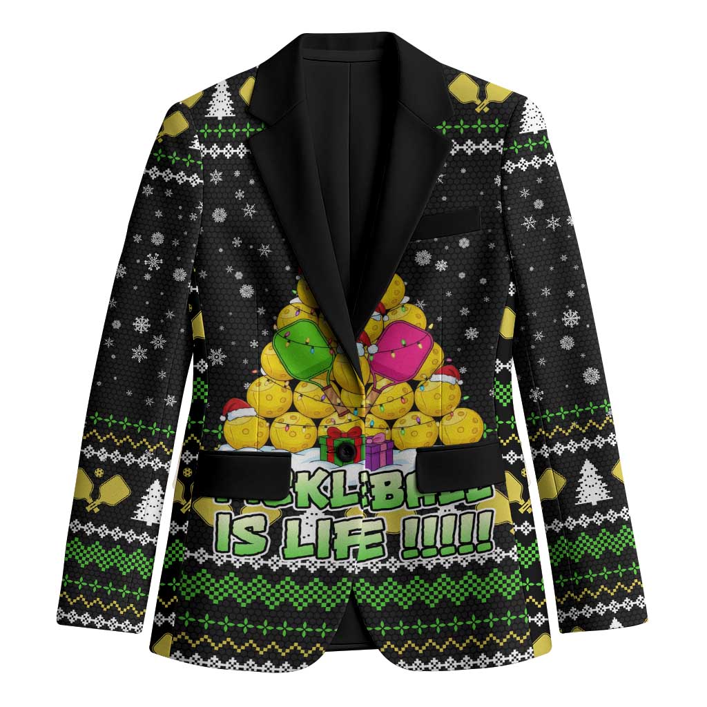 PickleBall Is Life Christmas Blazer Xmas Holiday Patterns - Wonder Print Shop