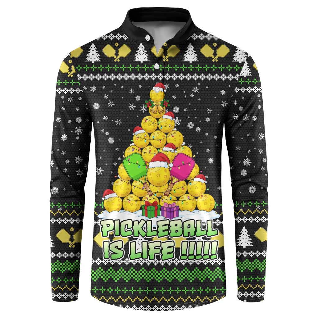 PickleBall Is Life Christmas Button Sweatshirt Xmas Holiday Patterns - Wonder Print Shop