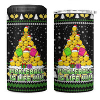 PickleBall Is Life Christmas 4 in 1 Can Cooler Tumbler Xmas Holiday Patterns - Wonder Print Shop
