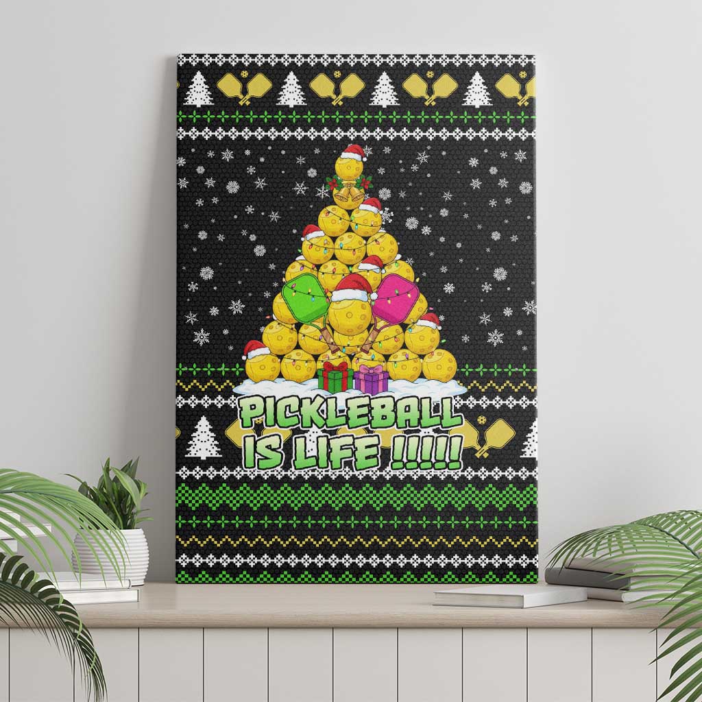 PickleBall Is Life Christmas Canvas Wall Art Xmas Holiday Patterns - Wonder Print Shop