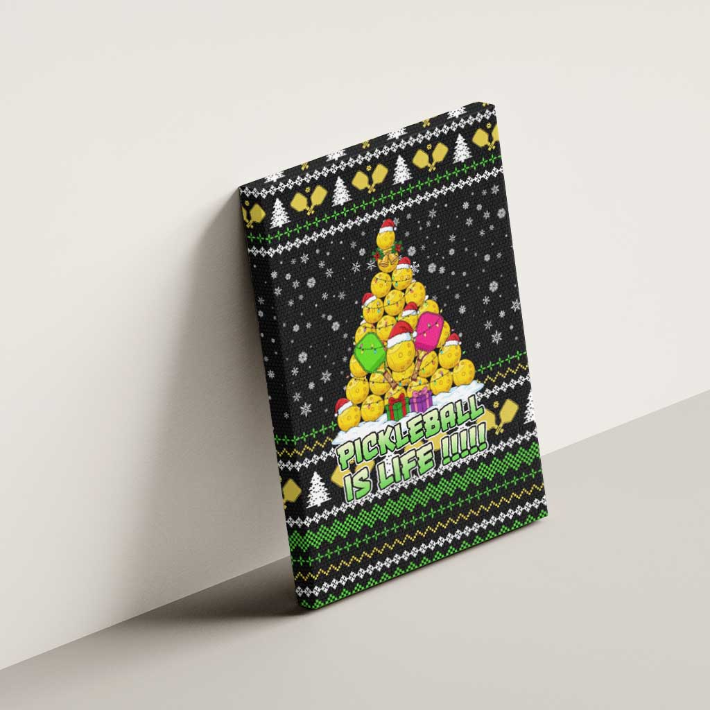PickleBall Is Life Christmas Canvas Wall Art Xmas Holiday Patterns - Wonder Print Shop