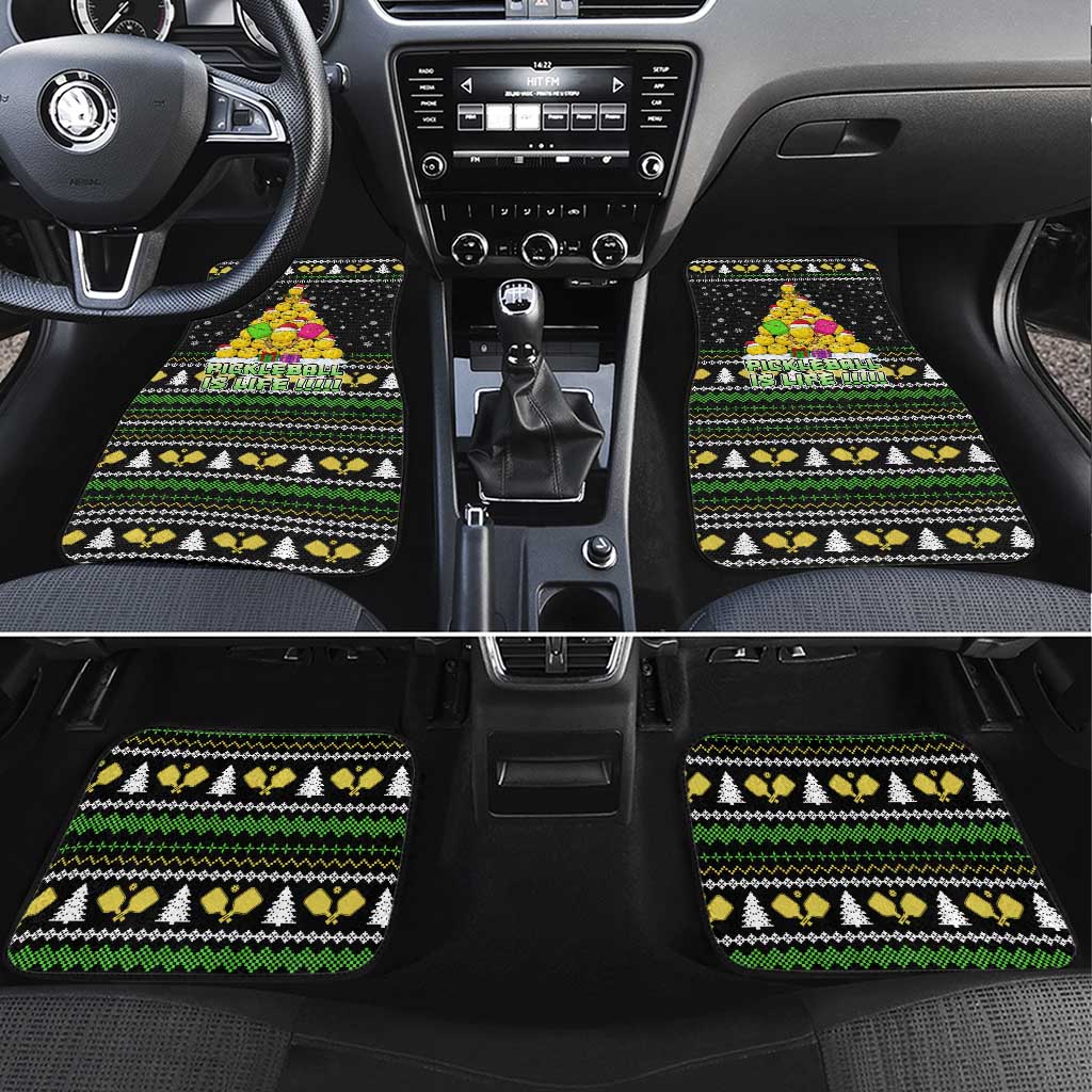 PickleBall Is Life Christmas Car Mats Xmas Holiday Patterns - Wonder Print Shop