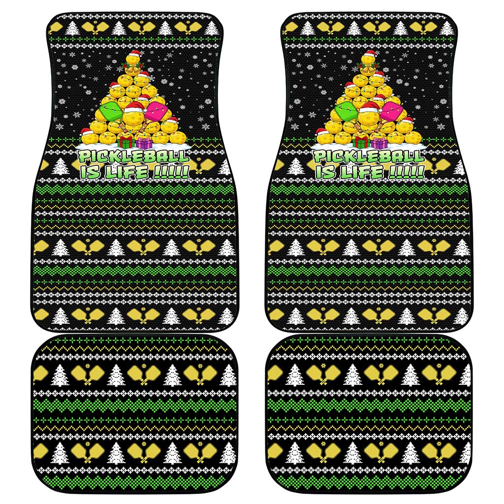 PickleBall Is Life Christmas Car Mats Xmas Holiday Patterns - Wonder Print Shop