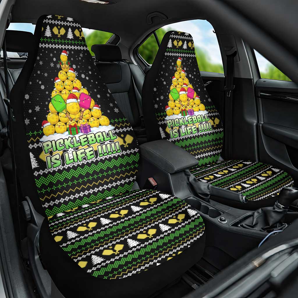PickleBall Is Life Christmas Car Seat Cover Xmas Holiday Patterns - Wonder Print Shop