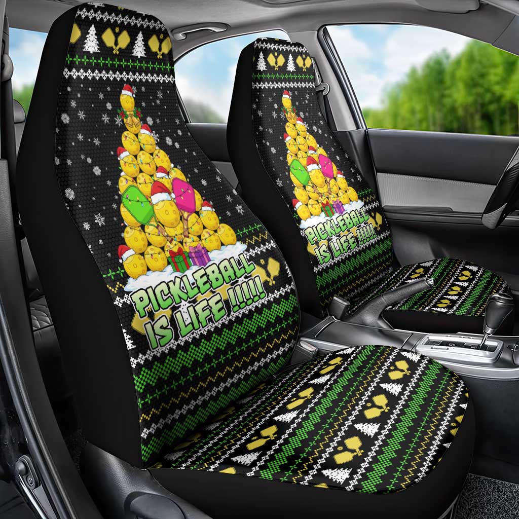 PickleBall Is Life Christmas Car Seat Cover Xmas Holiday Patterns - Wonder Print Shop