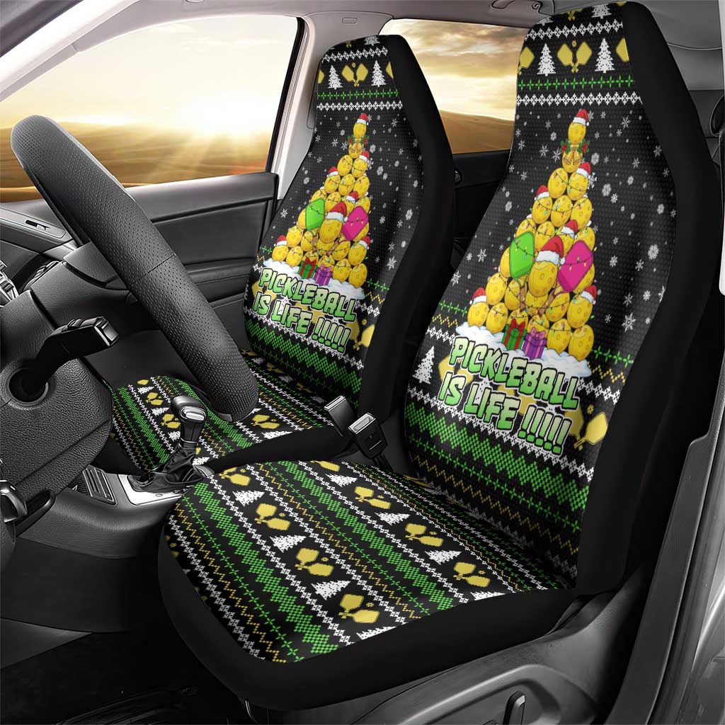 PickleBall Is Life Christmas Car Seat Cover Xmas Holiday Patterns - Wonder Print Shop
