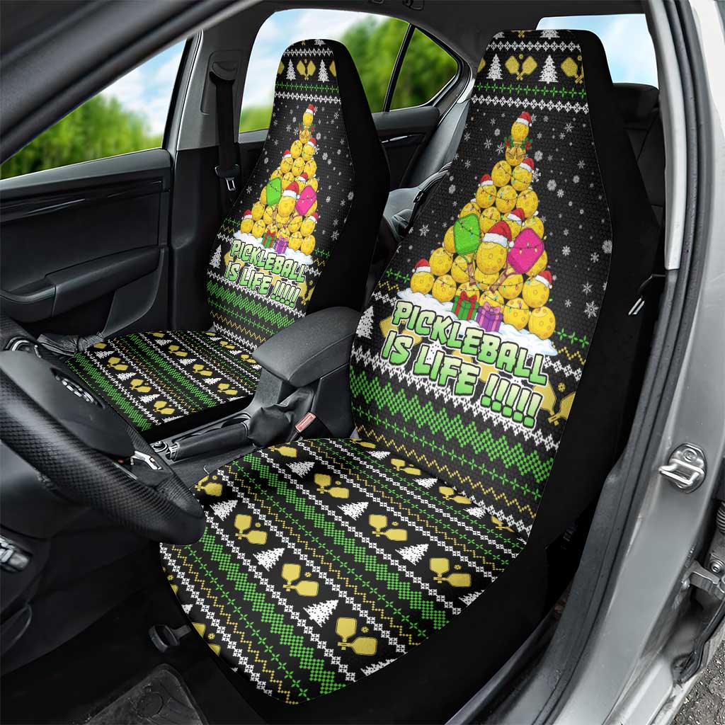 PickleBall Is Life Christmas Car Seat Cover Xmas Holiday Patterns - Wonder Print Shop