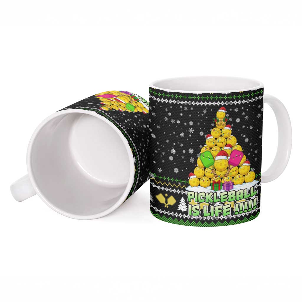 PickleBall Is Life Christmas Ceramic Mug Xmas Holiday Patterns - Wonder Print Shop