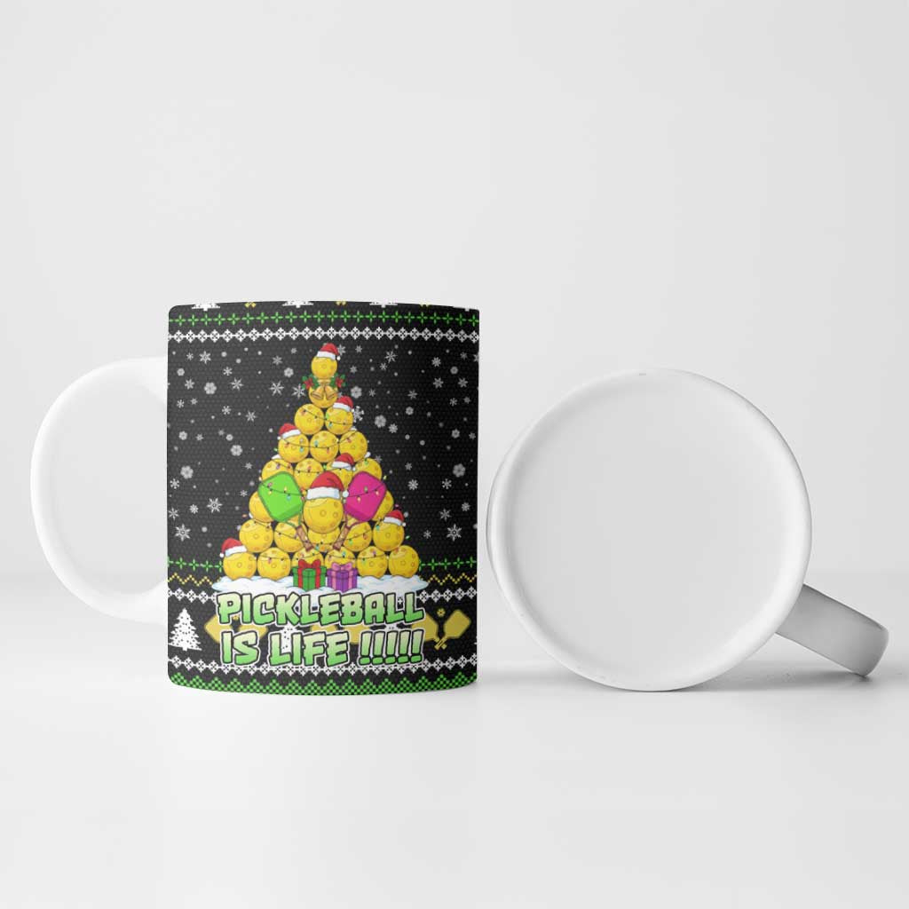 PickleBall Is Life Christmas Ceramic Mug Xmas Holiday Patterns - Wonder Print Shop