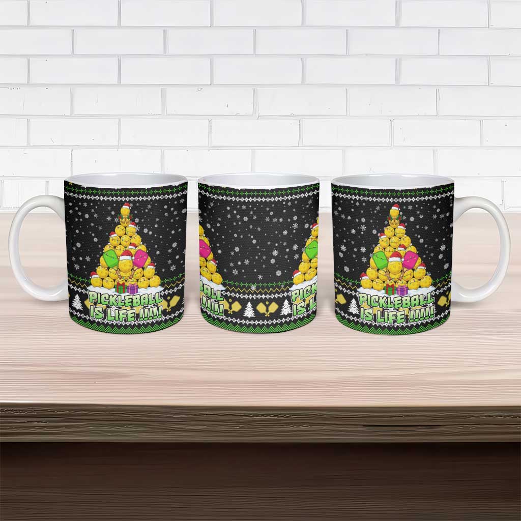 PickleBall Is Life Christmas Ceramic Mug Xmas Holiday Patterns - Wonder Print Shop