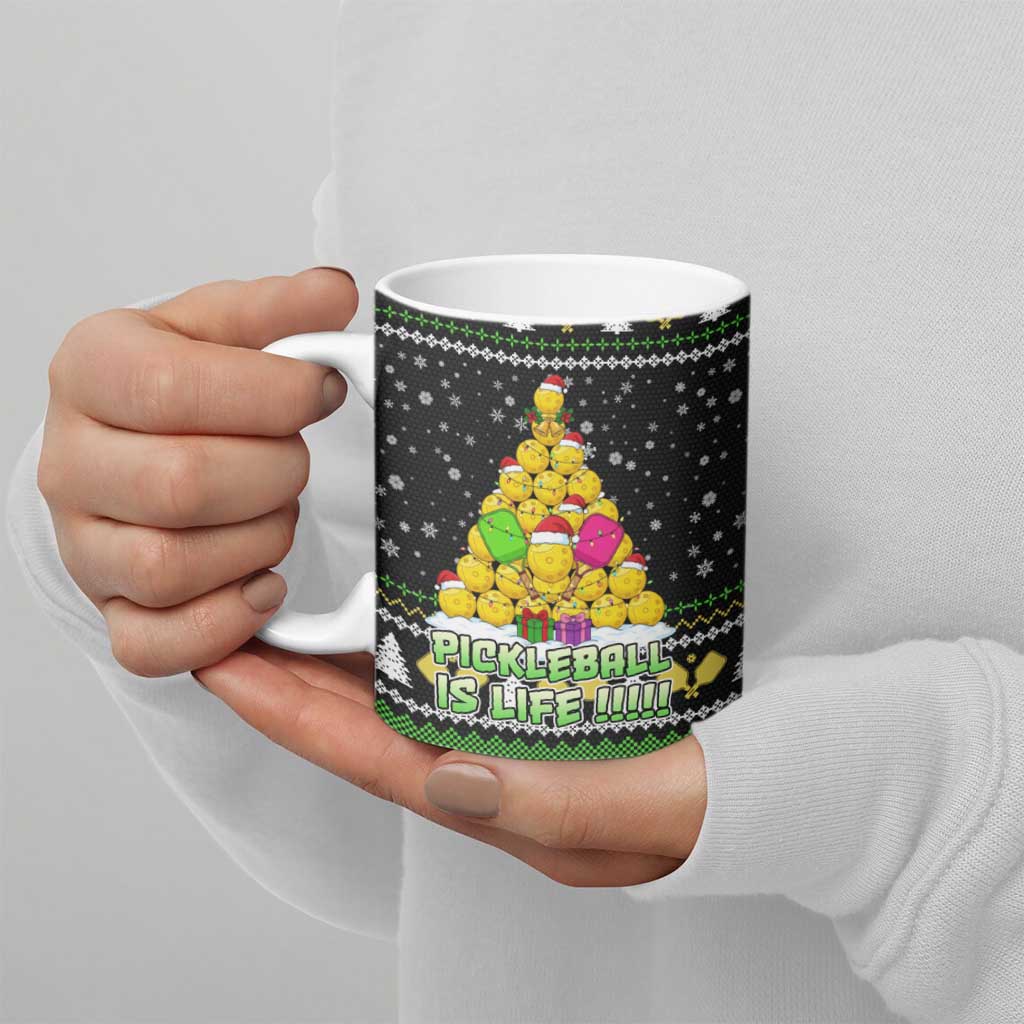 PickleBall Is Life Christmas Ceramic Mug Xmas Holiday Patterns - Wonder Print Shop