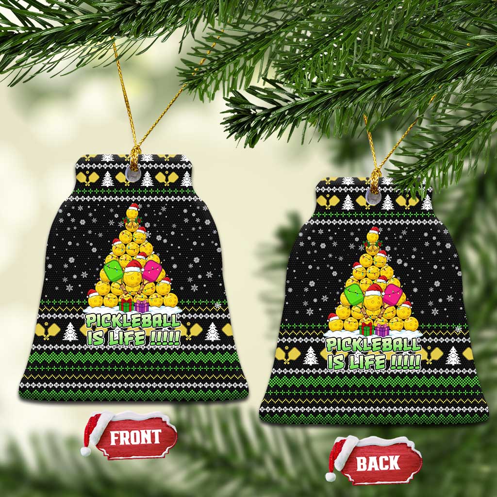 PickleBall Is Life Christmas Ceramic Ornament Xmas Holiday Patterns - Wonder Print Shop