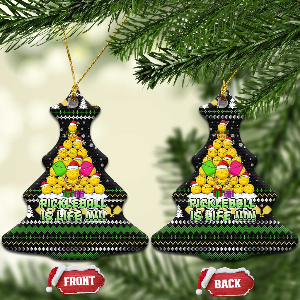 PickleBall Is Life Christmas Ceramic Ornament Xmas Holiday Patterns - Wonder Print Shop