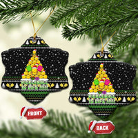 PickleBall Is Life Christmas Ceramic Ornament Xmas Holiday Patterns - Wonder Print Shop