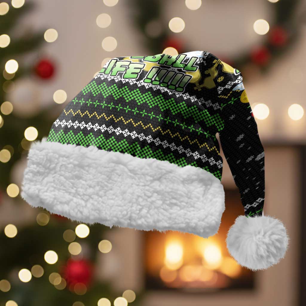 PickleBall Is Life Christmas Santa Hat Xmas Holiday Patterns - Wonder Print Shop