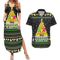 PickleBall Is Life Christmas Couples Matching Summer Maxi Dress and Hawaiian Shirt Xmas Holiday Patterns - Wonder Print Shop