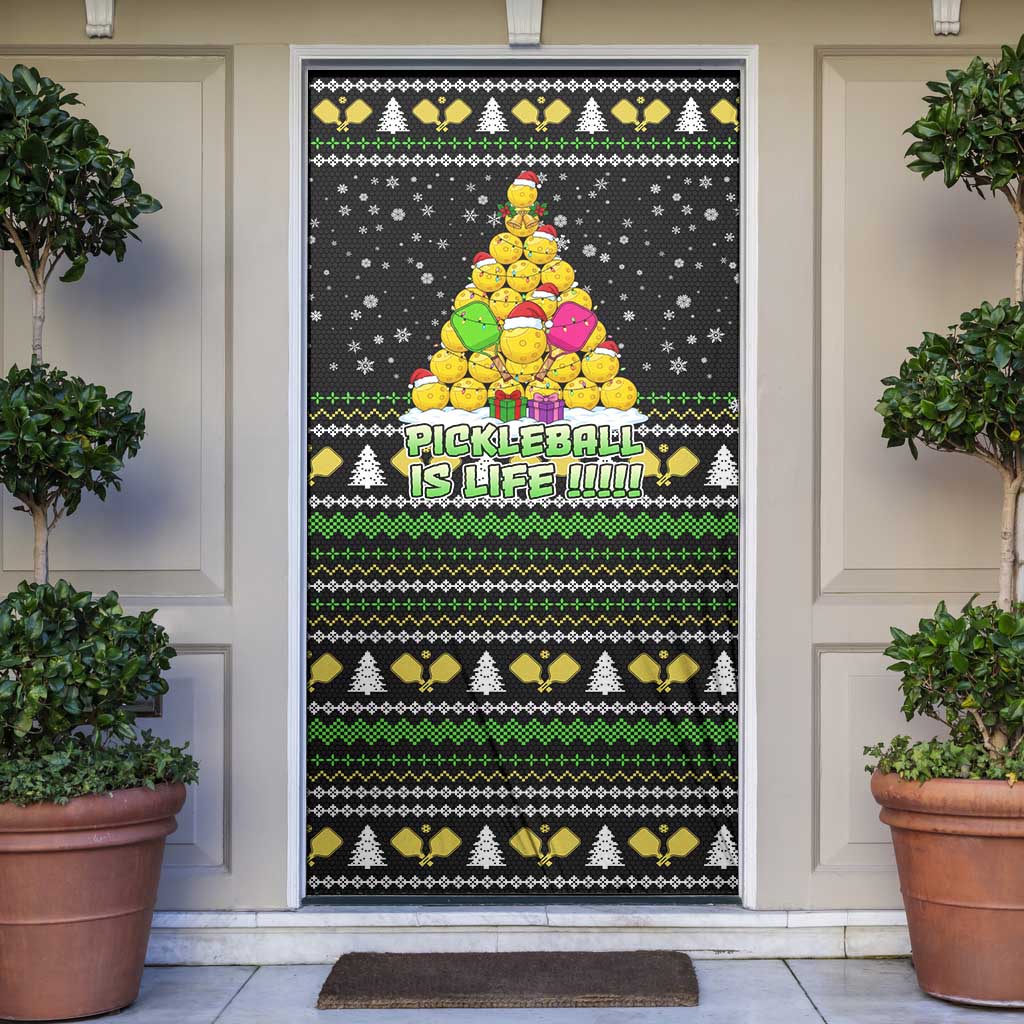 PickleBall Is Life Christmas Door Cover Xmas Holiday Patterns - Wonder Print Shop