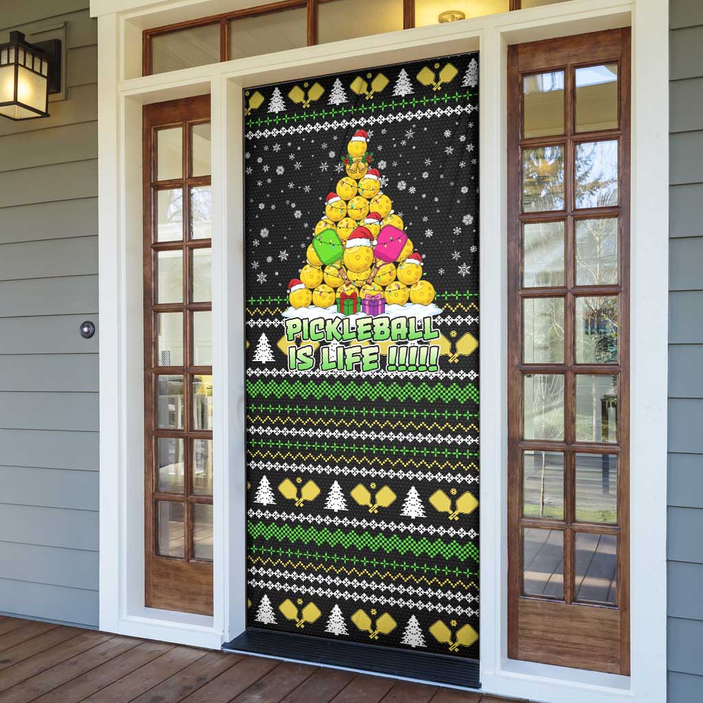 PickleBall Is Life Christmas Door Cover Xmas Holiday Patterns - Wonder Print Shop