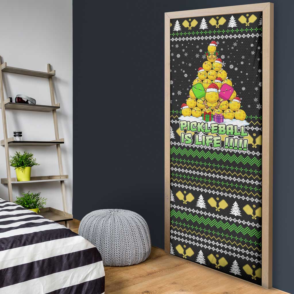 PickleBall Is Life Christmas Door Cover Xmas Holiday Patterns - Wonder Print Shop