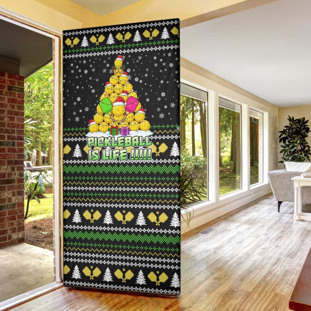 PickleBall Is Life Christmas Door Cover Xmas Holiday Patterns - Wonder Print Shop