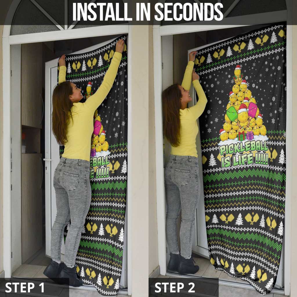 PickleBall Is Life Christmas Door Cover Xmas Holiday Patterns - Wonder Print Shop