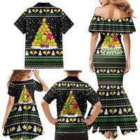 PickleBall Is Life Christmas Family Matching Mermaid Dress and Hawaiian Shirt Xmas Holiday Patterns - Wonder Print Shop