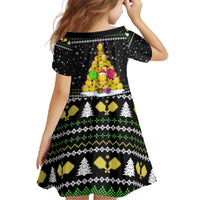 PickleBall Is Life Christmas Family Matching Off The Shoulder Long Sleeve Dress and Hawaiian Shirt Xmas Holiday Patterns - Wonder Print Shop