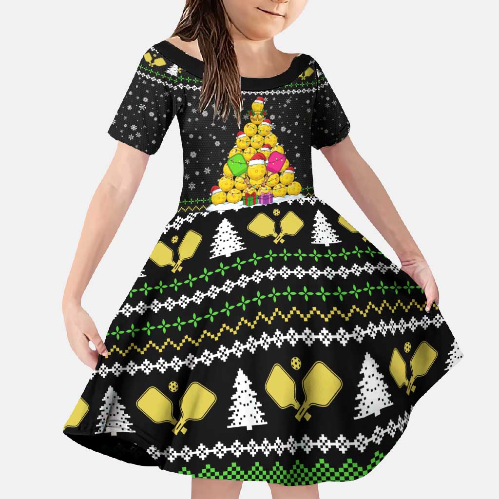 PickleBall Is Life Christmas Family Matching Off Shoulder Maxi Dress and Hawaiian Shirt Xmas Holiday Patterns - Wonder Print Shop