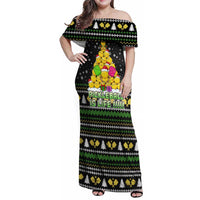 PickleBall Is Life Christmas Family Matching Off Shoulder Maxi Dress and Hawaiian Shirt Xmas Holiday Patterns - Wonder Print Shop