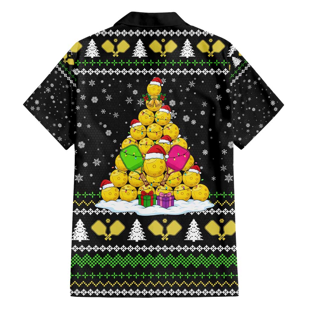 PickleBall Is Life Christmas Family Matching Off Shoulder Short Dress and Hawaiian Shirt Xmas Holiday Patterns - Wonder Print Shop