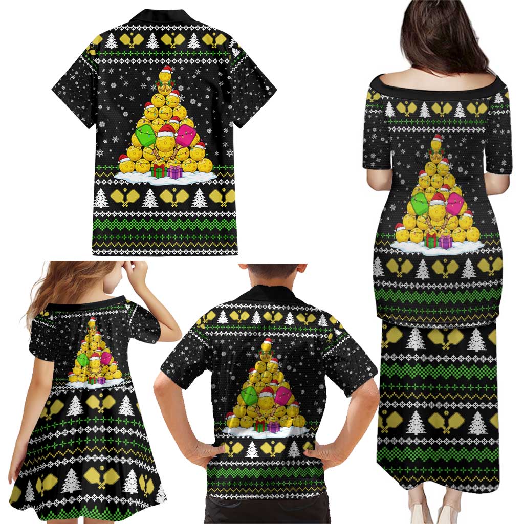PickleBall Is Life Christmas Family Matching Puletasi and Hawaiian Shirt Xmas Holiday Patterns - Wonder Print Shop