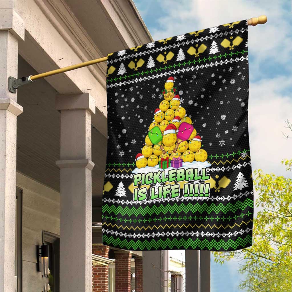 PickleBall Is Life Christmas Garden Flag Xmas Holiday Patterns - Wonder Print Shop