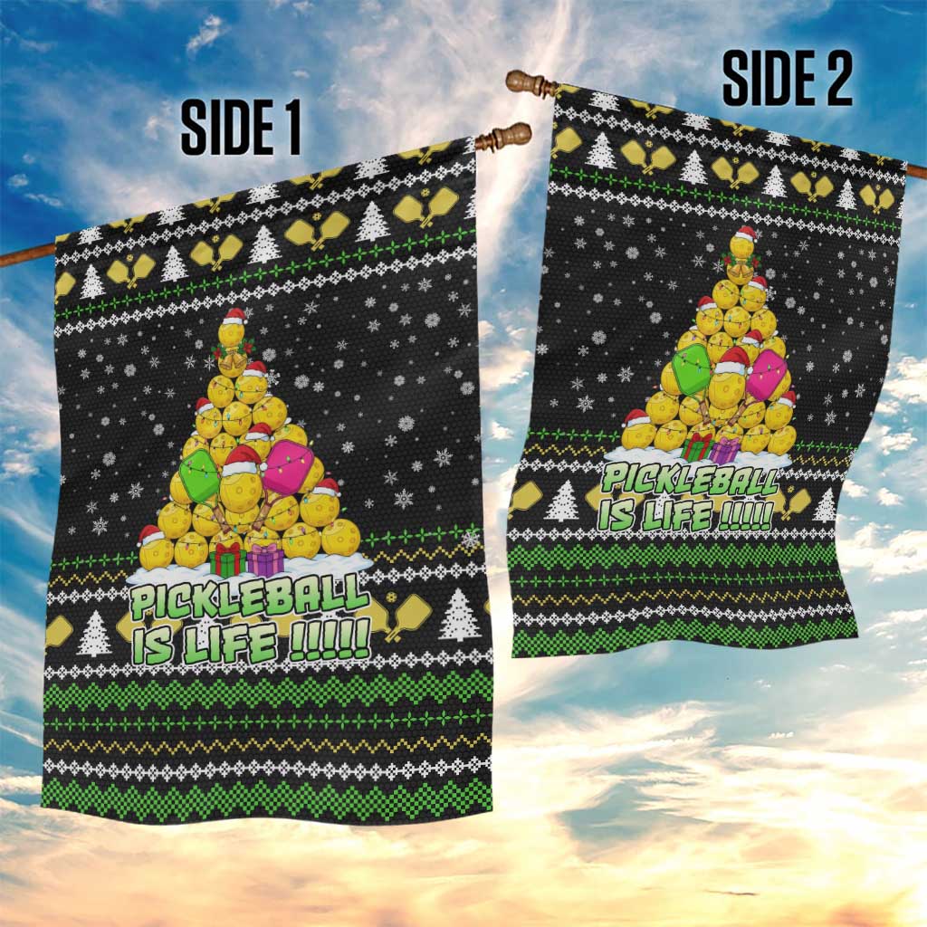 PickleBall Is Life Christmas Garden Flag Xmas Holiday Patterns - Wonder Print Shop