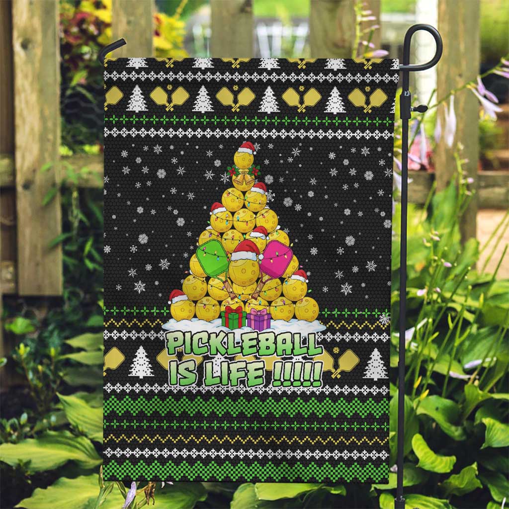 PickleBall Is Life Christmas Garden Flag Xmas Holiday Patterns - Wonder Print Shop