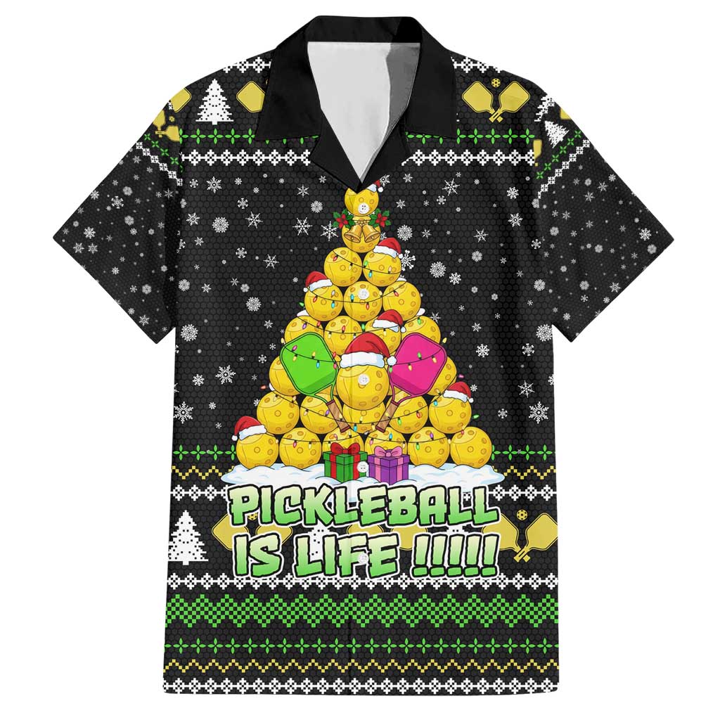 PickleBall Is Life Christmas Hawaiian Shirt Xmas Holiday Patterns - Wonder Print Shop
