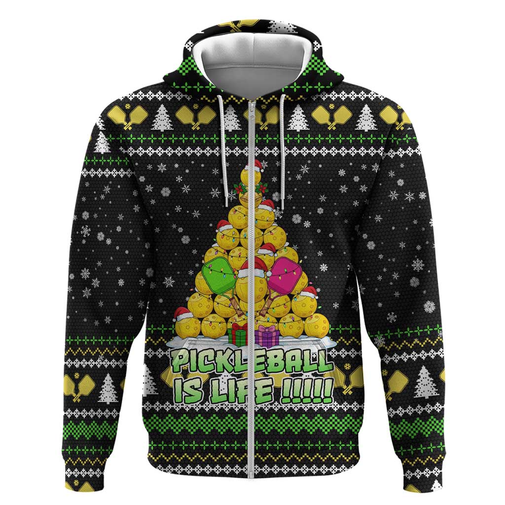 PickleBall Is Life Christmas Hoodie Xmas Holiday Patterns - Wonder Print Shop