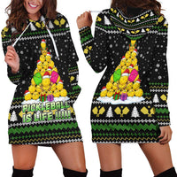 PickleBall Is Life Christmas Hoodie Dress Xmas Holiday Patterns - Wonder Print Shop