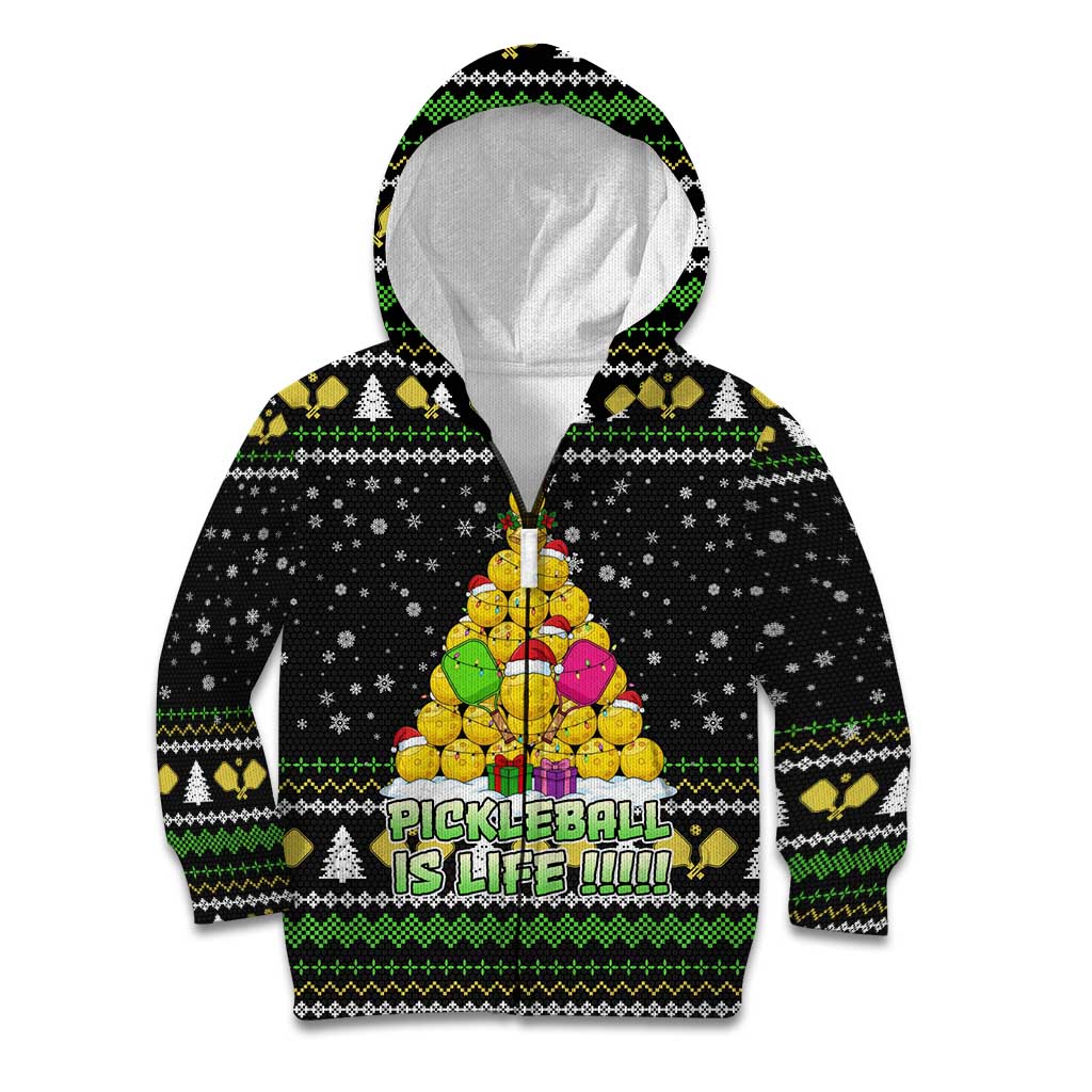 PickleBall Is Life Christmas Kid Hoodie Xmas Holiday Patterns - Wonder Print Shop