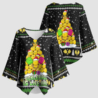 PickleBall Is Life Christmas Kimono Sleeve Blouse Xmas Holiday Patterns - Wonder Print Shop