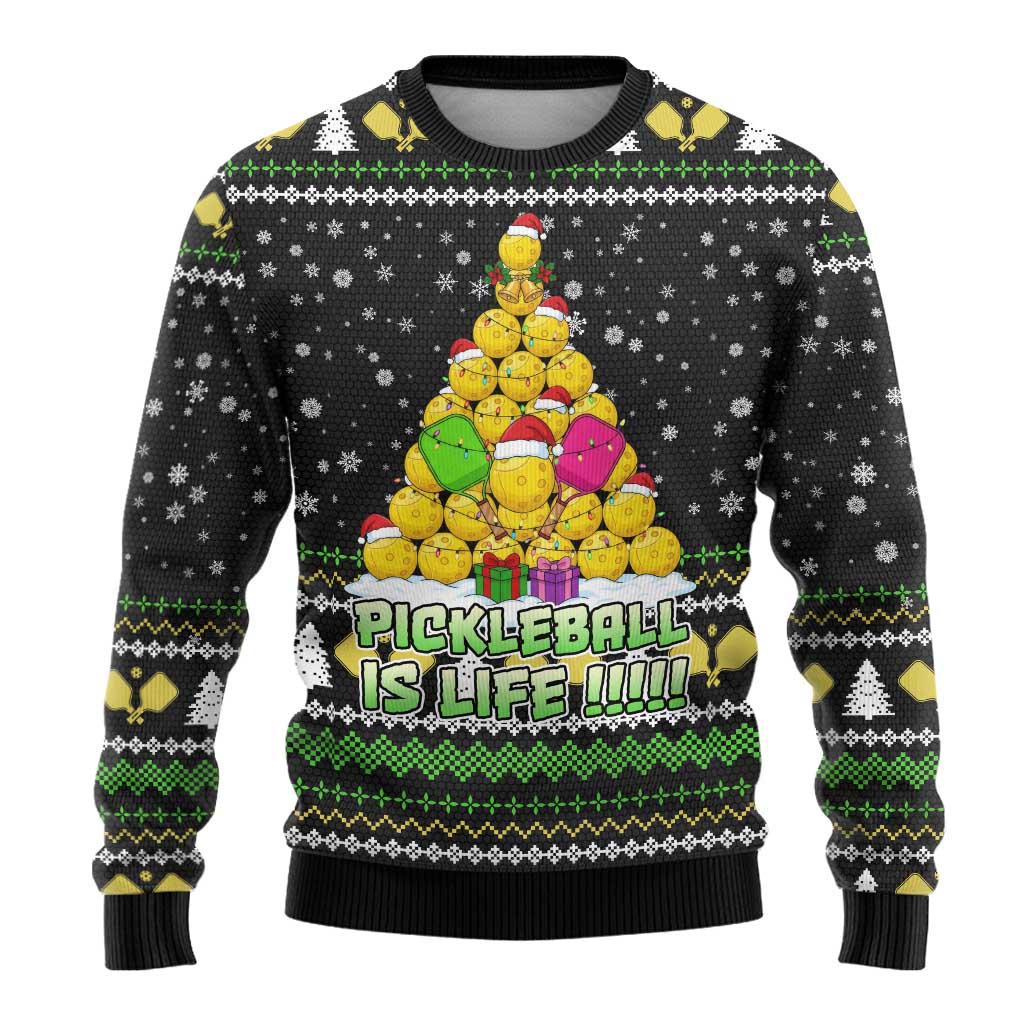 PickleBall Is Life Christmas Ugly Christmas Sweater Xmas Holiday Patterns - Wonder Print Shop