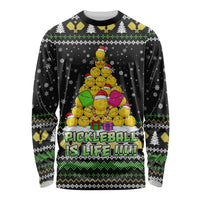 PickleBall Is Life Christmas Long Sleeve Shirt Xmas Holiday Patterns - Wonder Print Shop