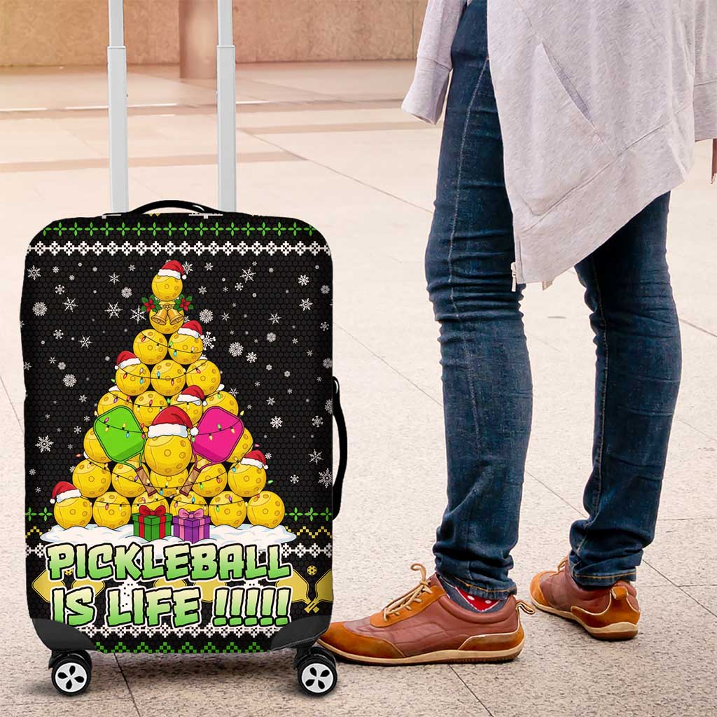 PickleBall Is Life Christmas Luggage Cover Xmas Holiday Patterns - Wonder Print Shop