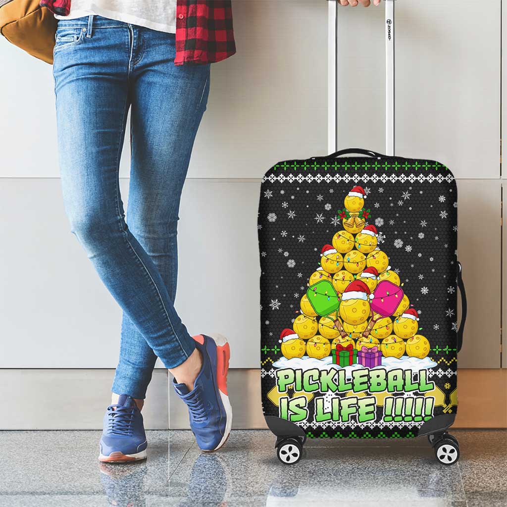 PickleBall Is Life Christmas Luggage Cover Xmas Holiday Patterns - Wonder Print Shop