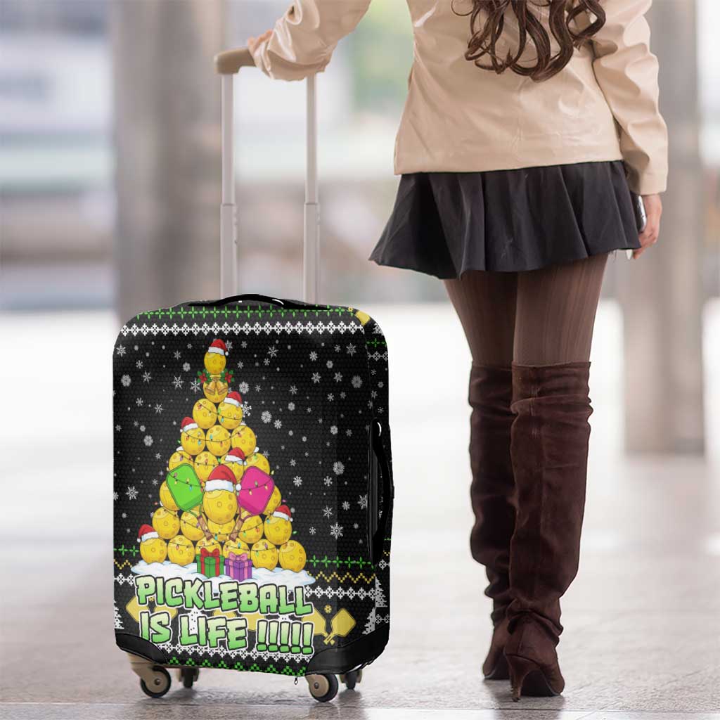 PickleBall Is Life Christmas Luggage Cover Xmas Holiday Patterns - Wonder Print Shop