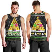 PickleBall Is Life Christmas Men Tank Top Xmas Holiday Patterns - Wonder Print Shop