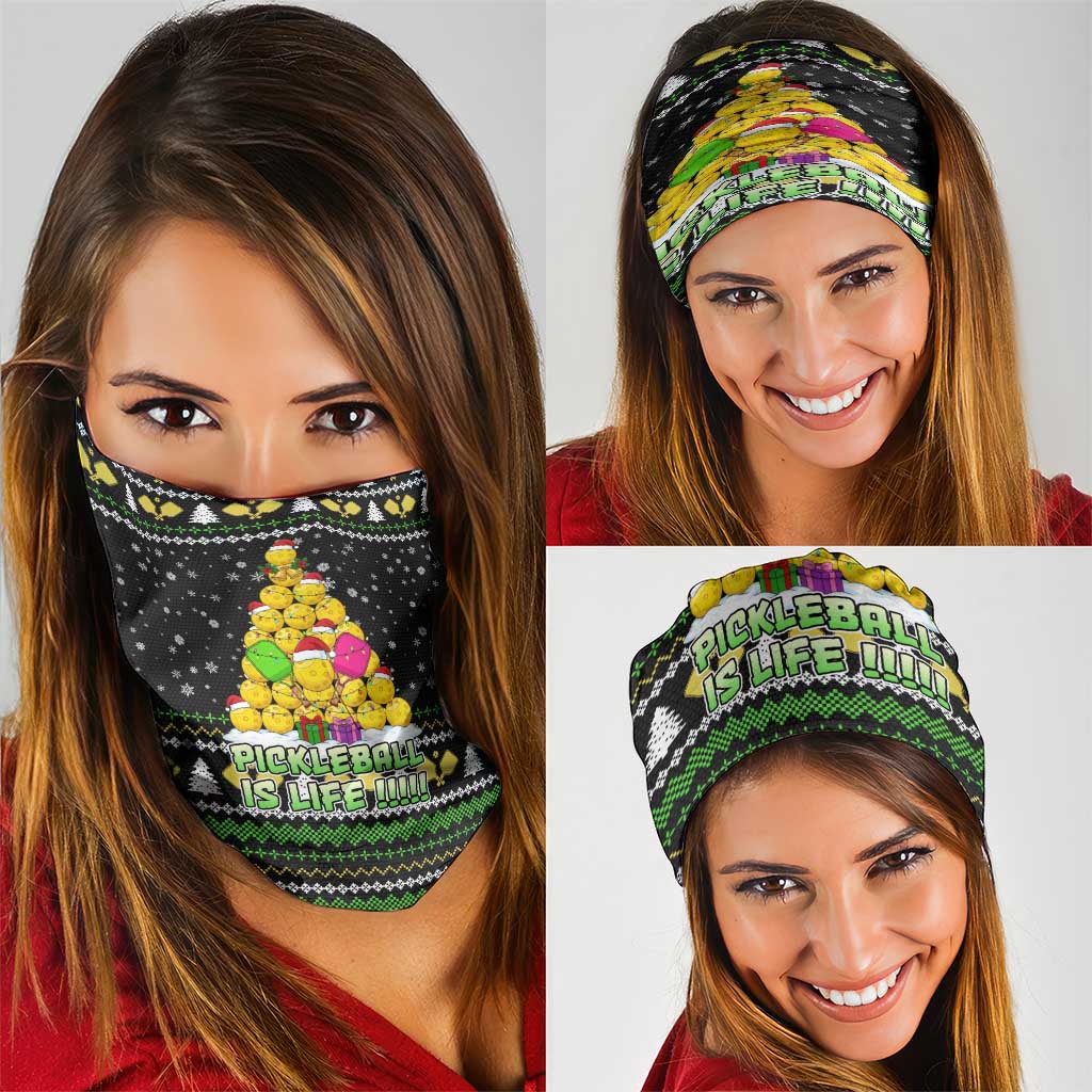 PickleBall Is Life Christmas Neck Gaiter Xmas Holiday Patterns - Wonder Print Shop