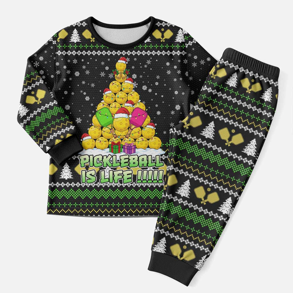 PickleBall Is Life Christmas Pajama Set Xmas Holiday Patterns - Wonder Print Shop