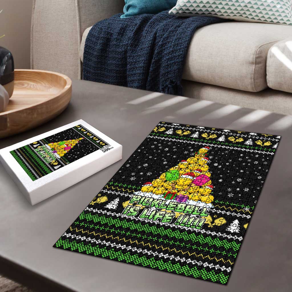 PickleBall Is Life Christmas Puzzle Xmas Holiday Patterns - Wonder Print Shop