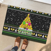 PickleBall Is Life Christmas Rubber Doormat Xmas Holiday Patterns - Wonder Print Shop